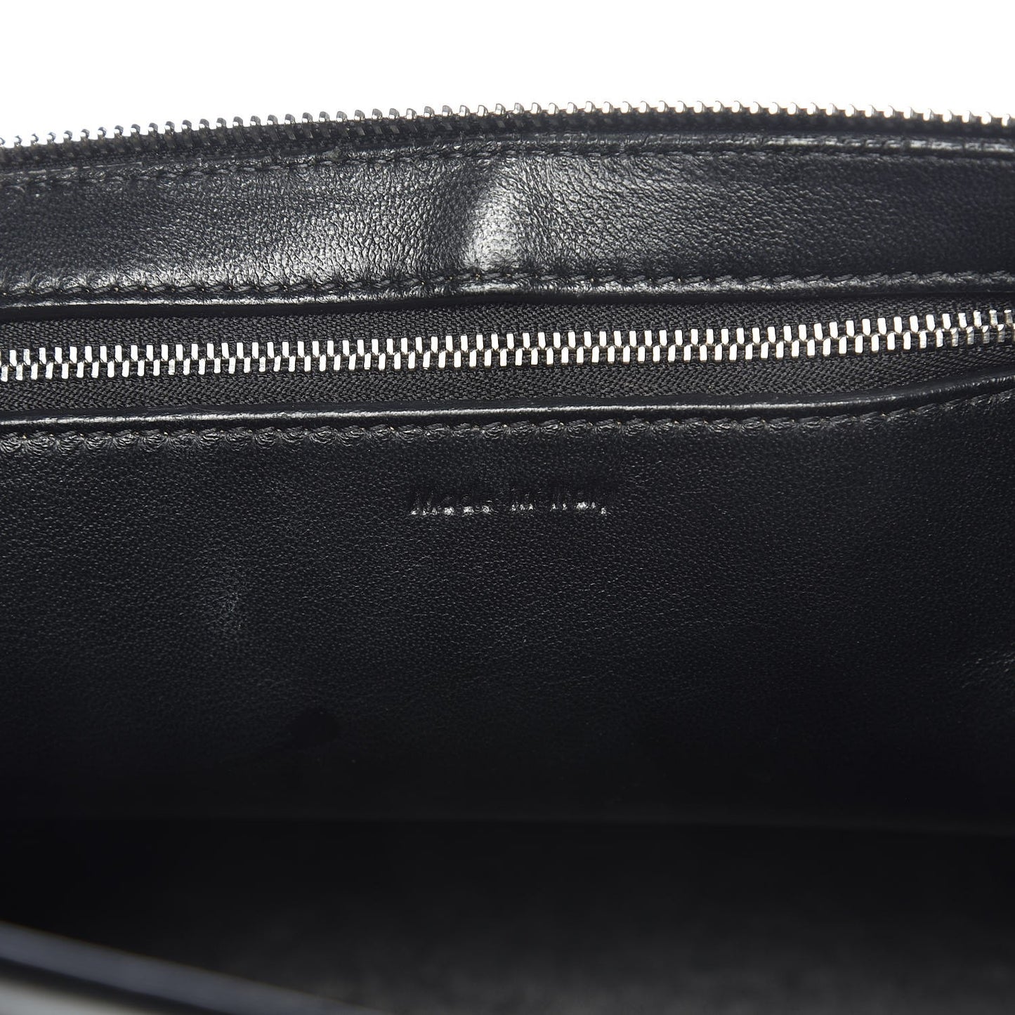 Drummed Calfskin Medium Edge Shoulder Bag Grey