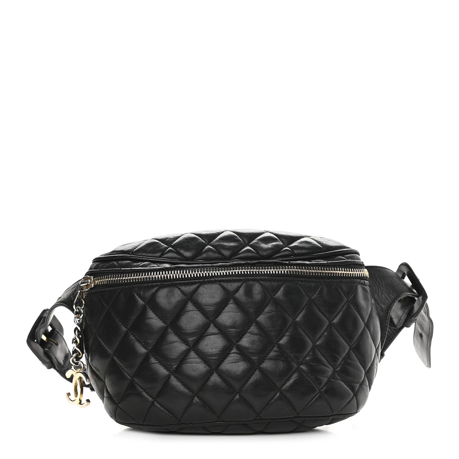 Chanel Lambskin Quilted Waist Belt Bag Black 1 of 9