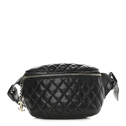 Chanel Lambskin Quilted Waist Belt Bag Black 1 of 9