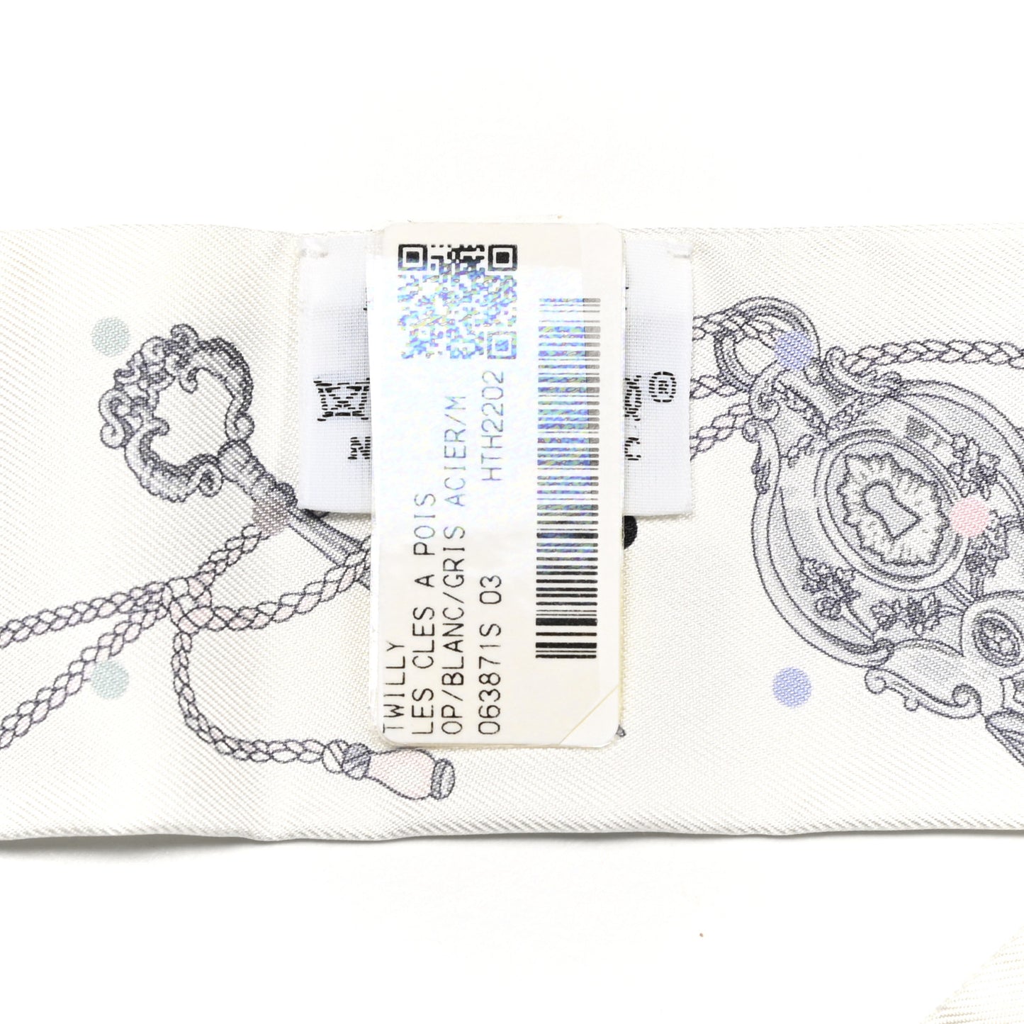 Silk Les Cles A Pois Twilly White Gris Acier