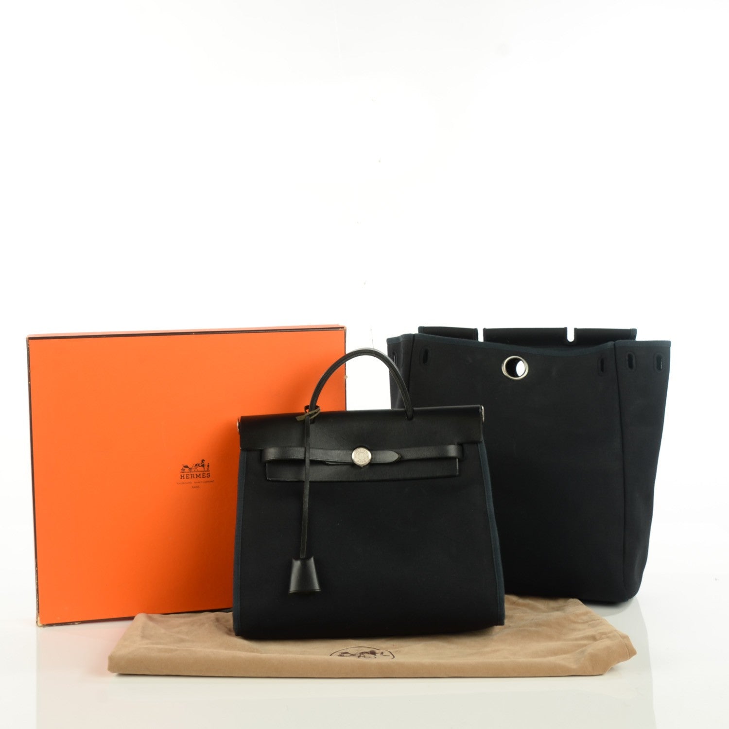 Hermes Toile Herbag Backpack Black Black 9 of 13
