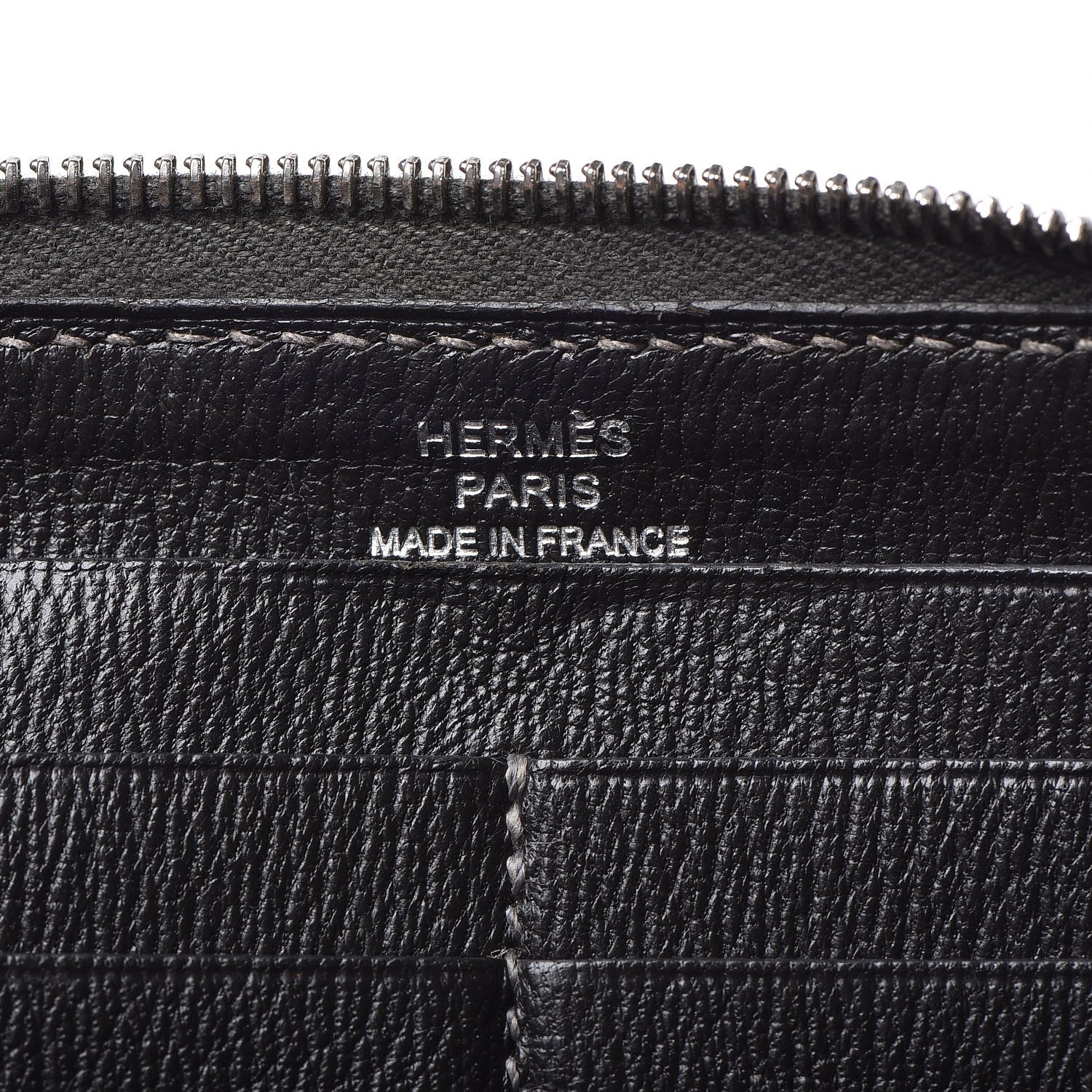 Hermes Shiny Alligator Azap Wallet Graphite 6 of 10