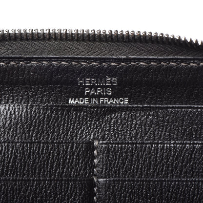Hermes Shiny Alligator Azap Wallet Graphite 6 of 10