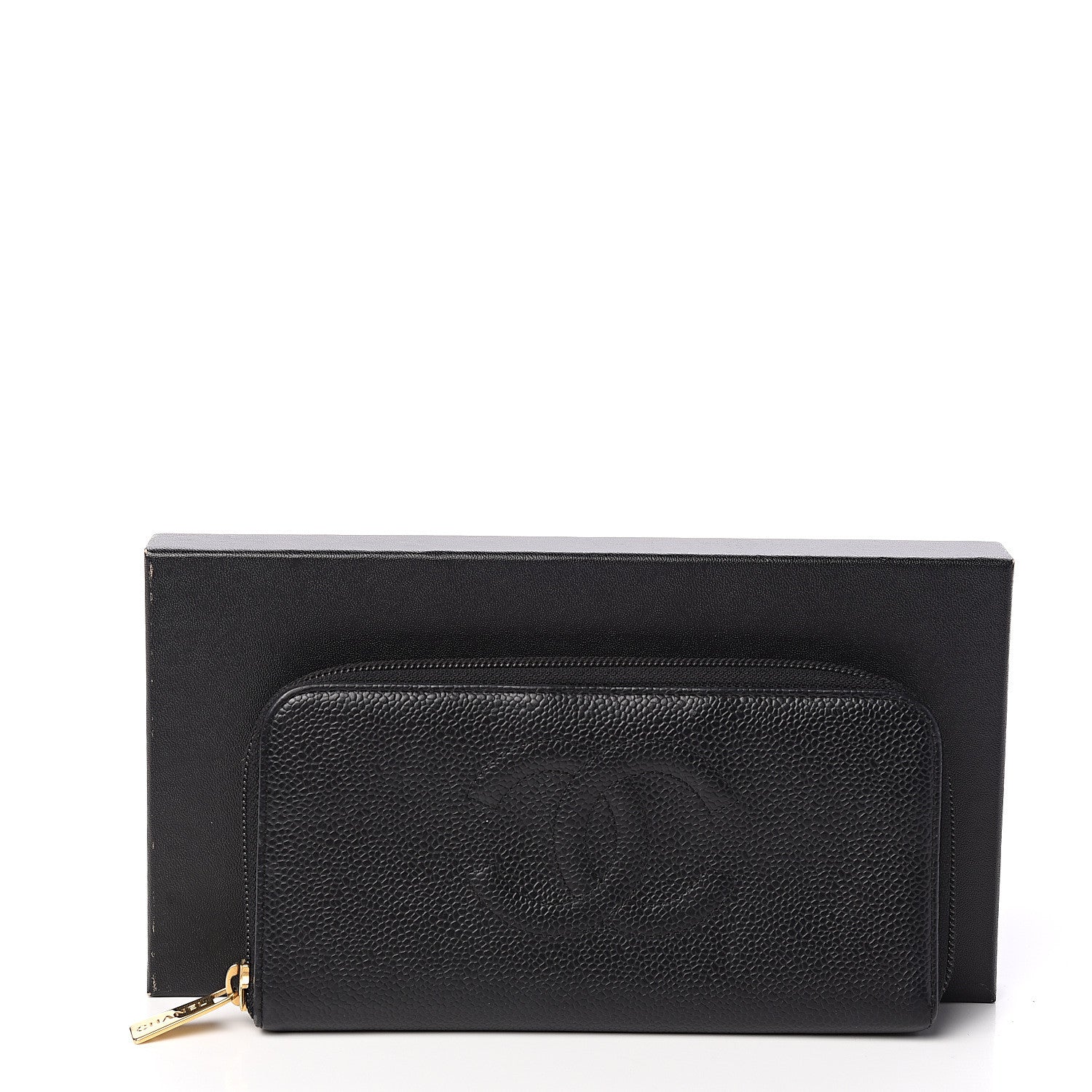 Chanel Caviar Timeless CC Large Gusset Zip Around Wallet Black 8 of 8