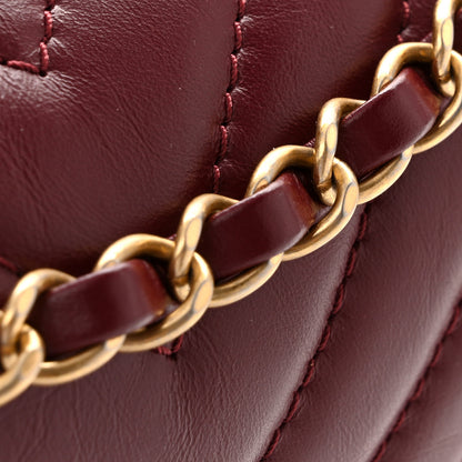 Chanel Aged Calfskin Chevron Quilted Backpack Red 12 of 12