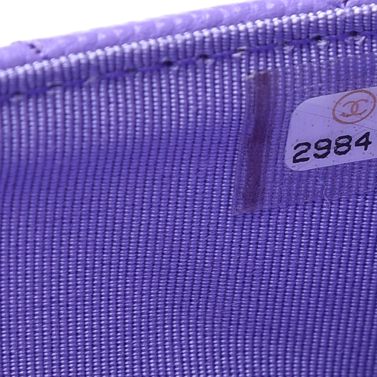 Caviar Quilted Wallet On Chain WOC Purple