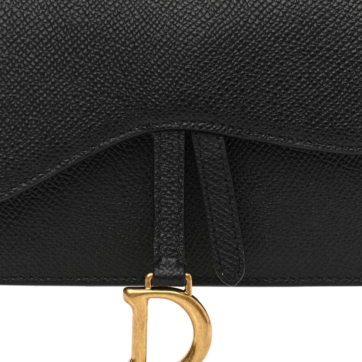 Christian Dior Grained Calfskin Saddle Belt Bag Black 7 of 8