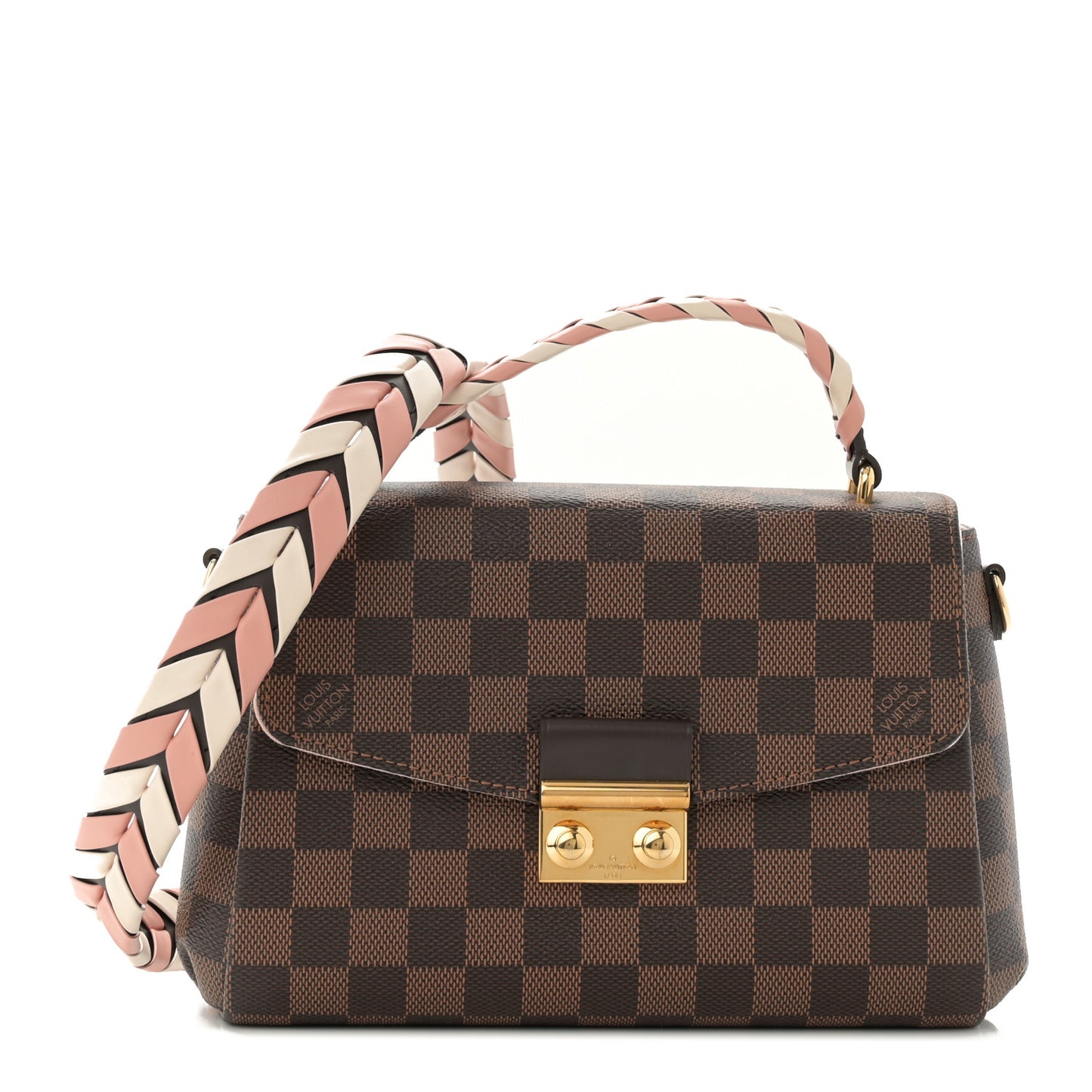 Damier Ebene Braided Croisette Cream Pink