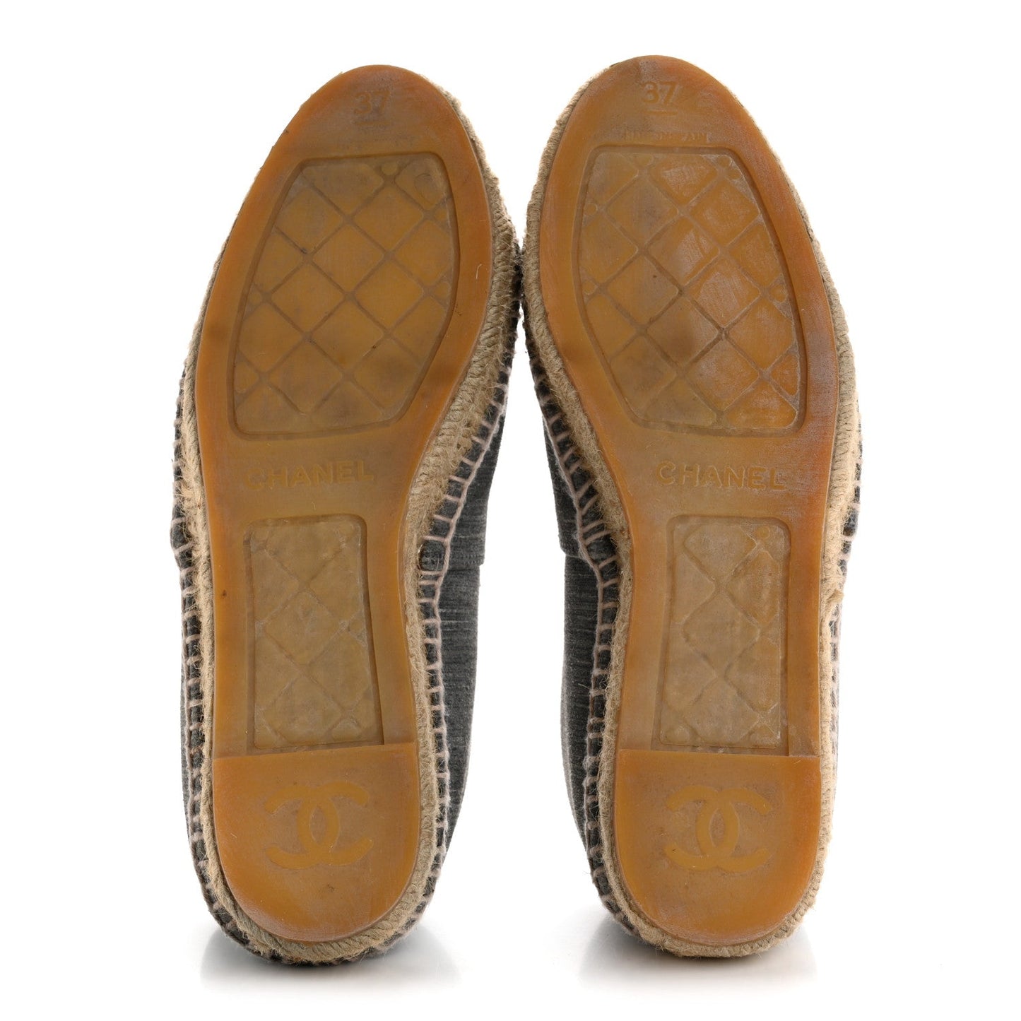 Striated Suede Espadrilles 37 Dark Grey