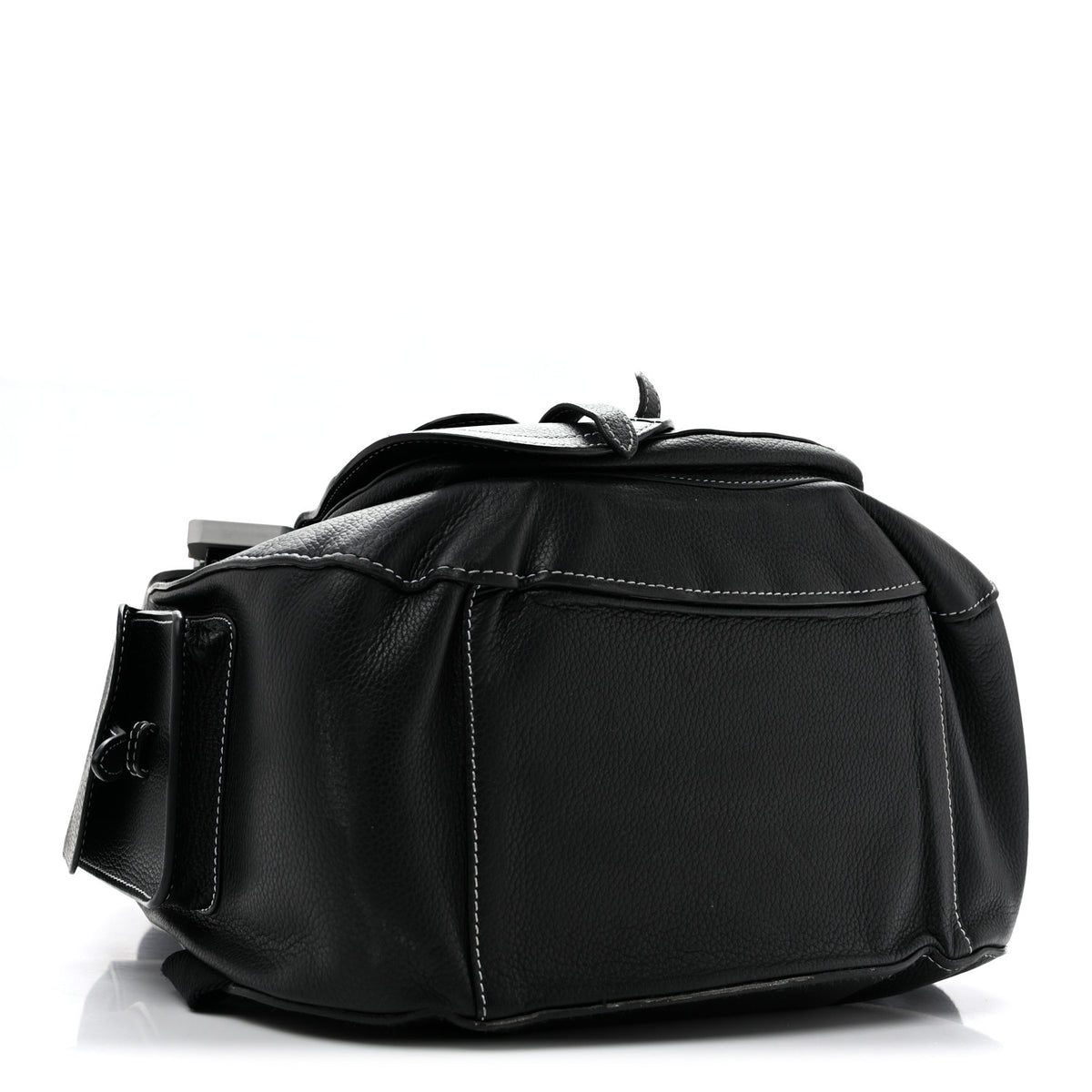 Grained Calfskin Maxi Gallop Backpack Black