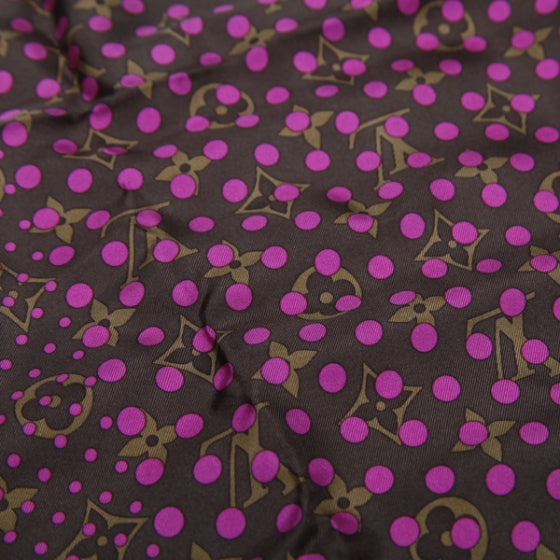 Louis Vuitton Silk Monogram Perforated Scarf Fuchsia 3 of 6