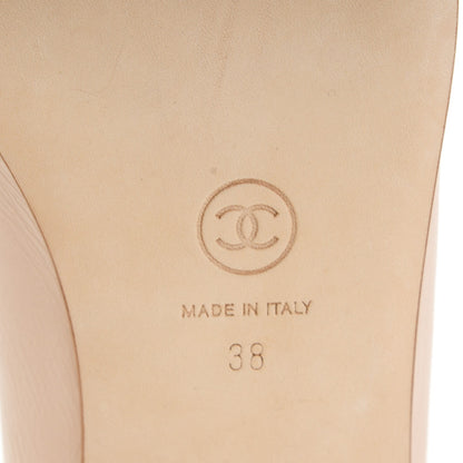 Chanel Calfskin CC Cap Toe Ballerina Flats 38 Light Pink 6 of 7