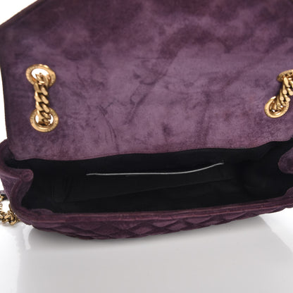 Saint Laurent Suede Medium Tri-Quilt Monogram Medium College Bag Prune 5 of 8