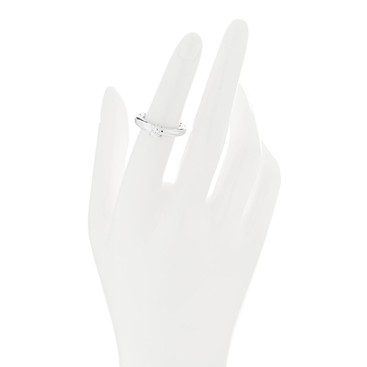 Cartier 18K White Gold Diamond .33ct Louis Cartier Engagement Ring 51 5.75 2 of 4
