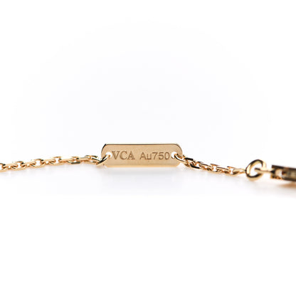 Van Cleef & Arpels 18K Yellow Gold Guilloche Vintage Alhambra Pendant Necklace 4 of 6