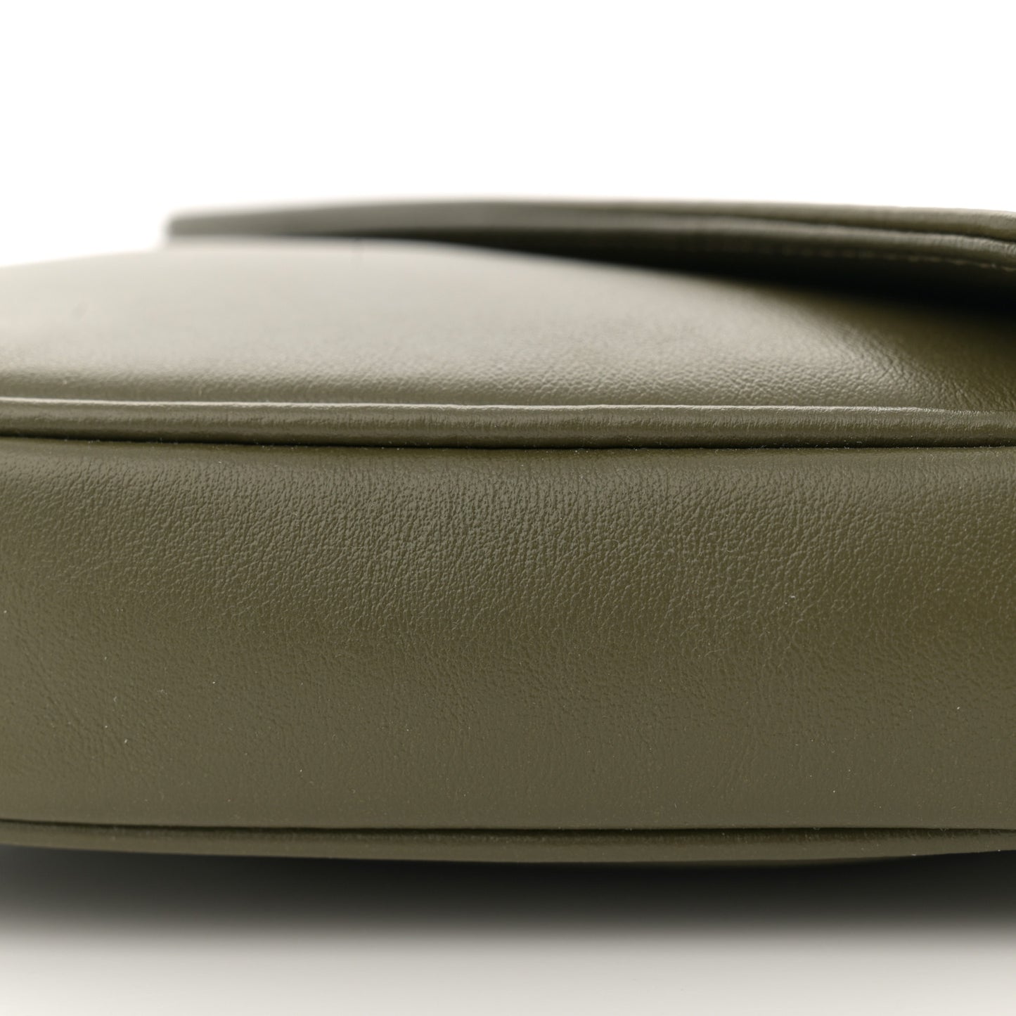 Smooth Calfskin Triangle Crossbody Bag Green