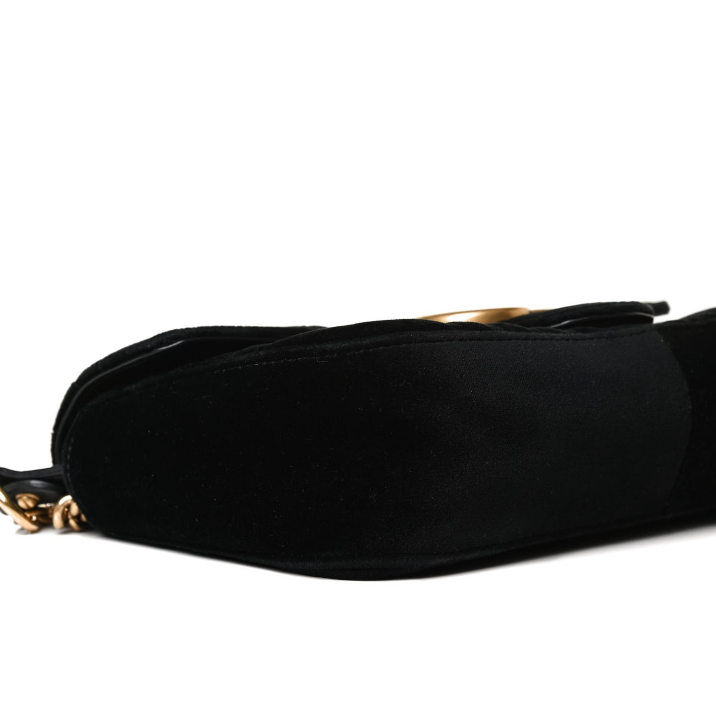 Velvet Matelasse Small GG Marmont Shoulder Bag Black