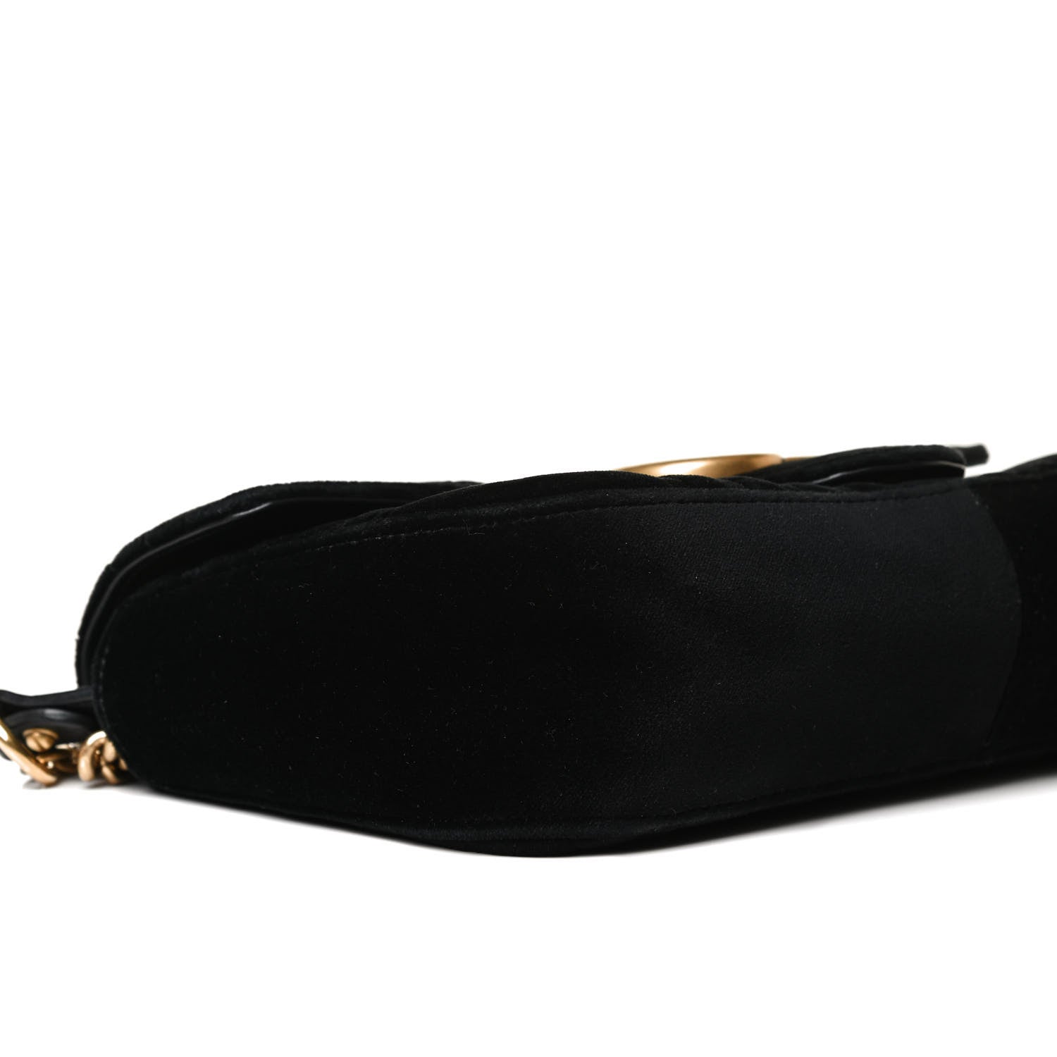 Gucci Velvet Matelasse Small GG Marmont Shoulder Bag Black 10 of 16
