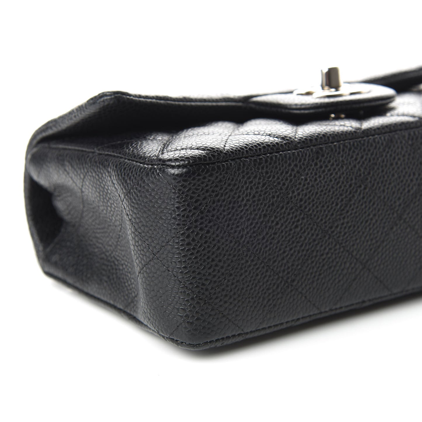 Caviar Quilted Mini Rectangular Flap Black