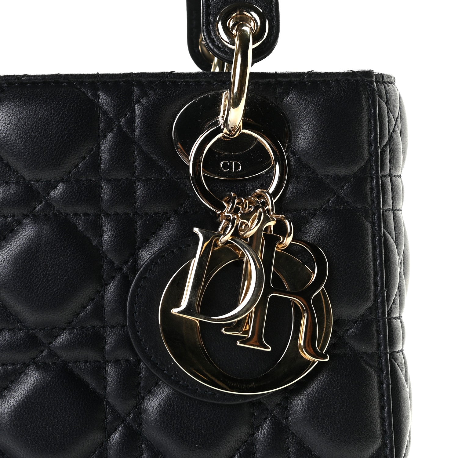 Christian Dior Lambskin Cannage Small Lucky Badges My Lady Dior Navy 13 of 13