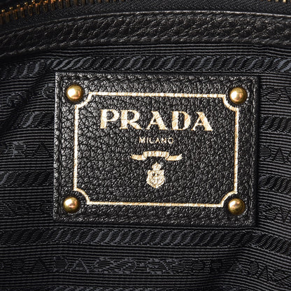 Prada Vitello Daino Shopping Satchel Black 6 of 8