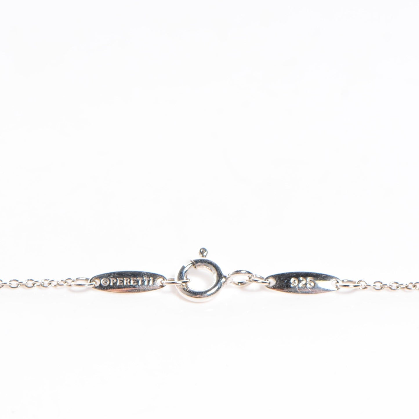 Sterling Silver Diamond .10ct Elsa Peretti Diamonds by the Yard Pendant Necklace
