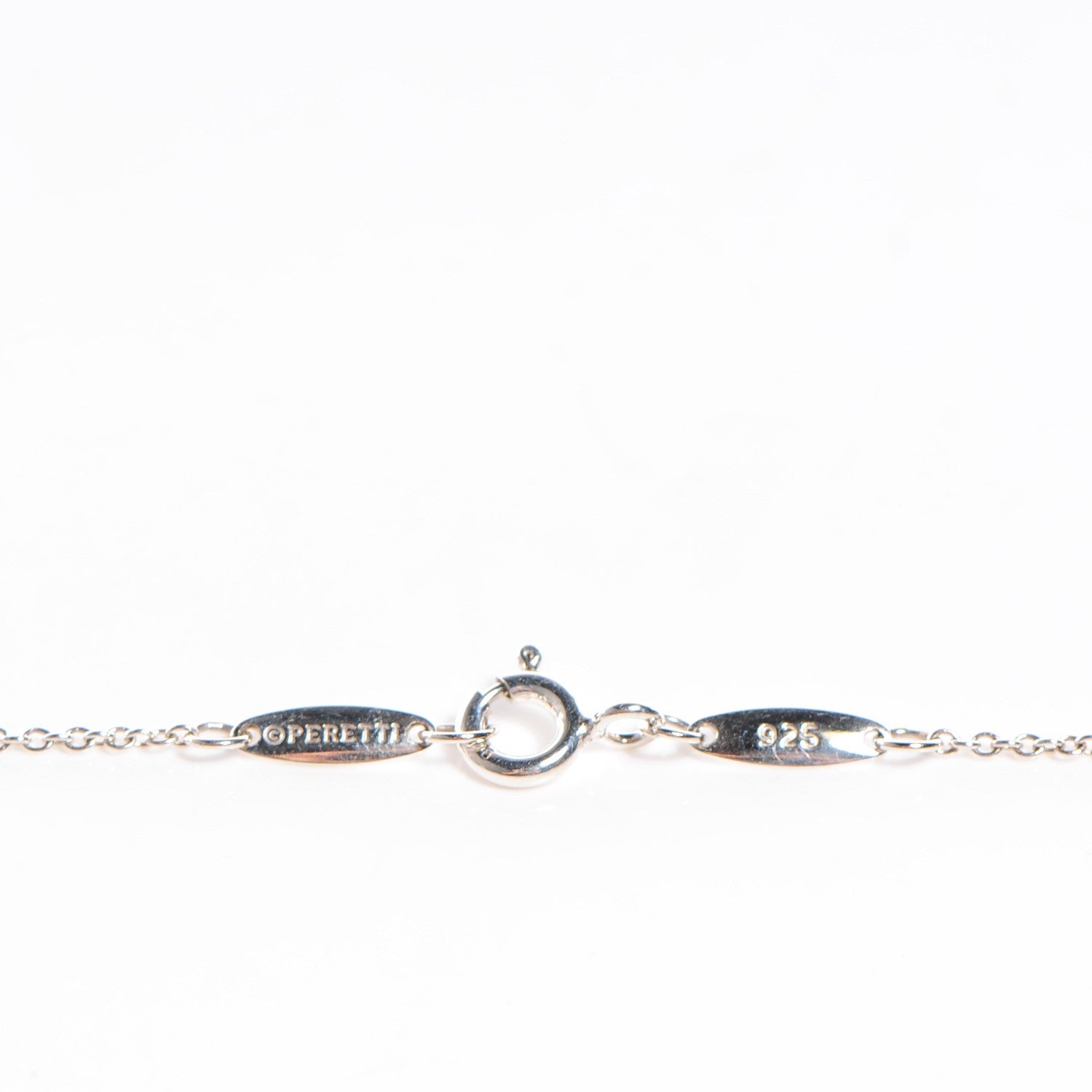 Tiffany Sterling Silver Diamond .10ct Elsa Peretti Diamonds by the Yard Pendant Necklace 3 of 5