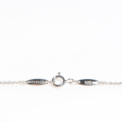 Tiffany Sterling Silver Diamond .10ct Elsa Peretti Diamonds by the Yard Pendant Necklace 3 of 5