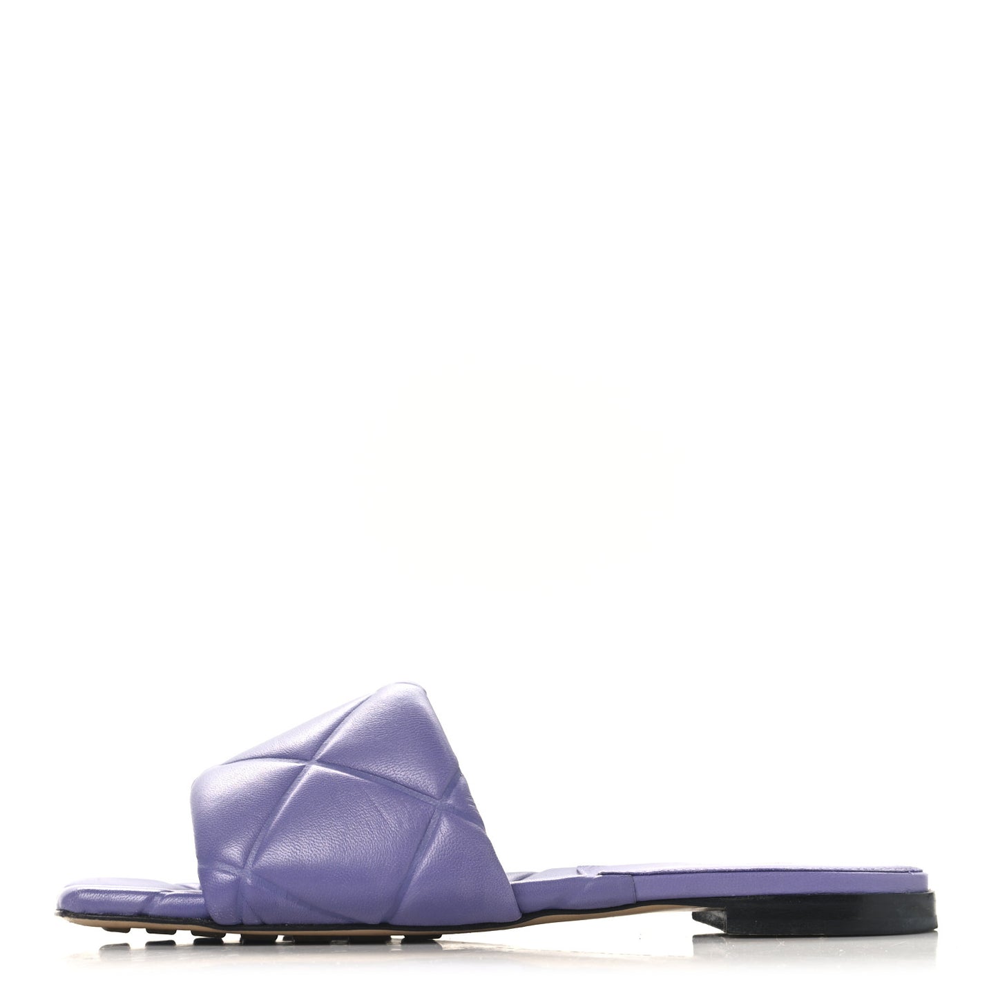 Nappa Maxi Intrecciato Lido Flat Sandals 37.5 Purple