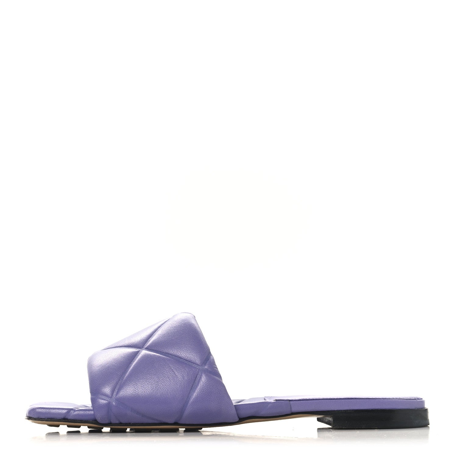 Bottega Veneta Nappa Maxi Intrecciato Lido Flat Sandals 37.5 Purple 1 of 11