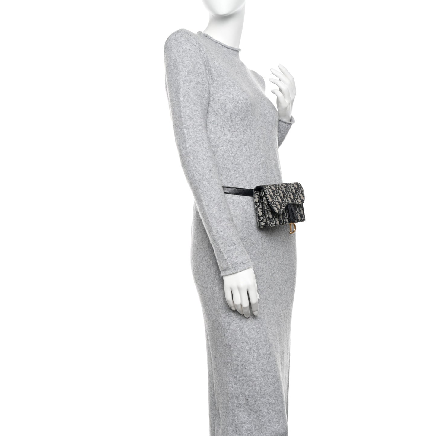 Oblique Saddle Belt Bag Blue