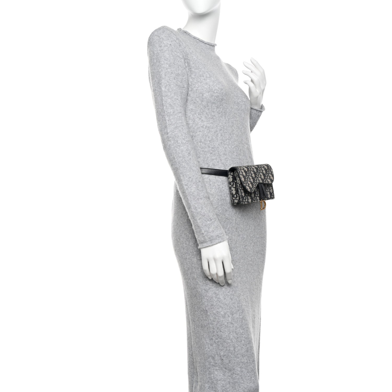 Christian Dior Oblique Saddle Belt Bag Blue 2 of 9