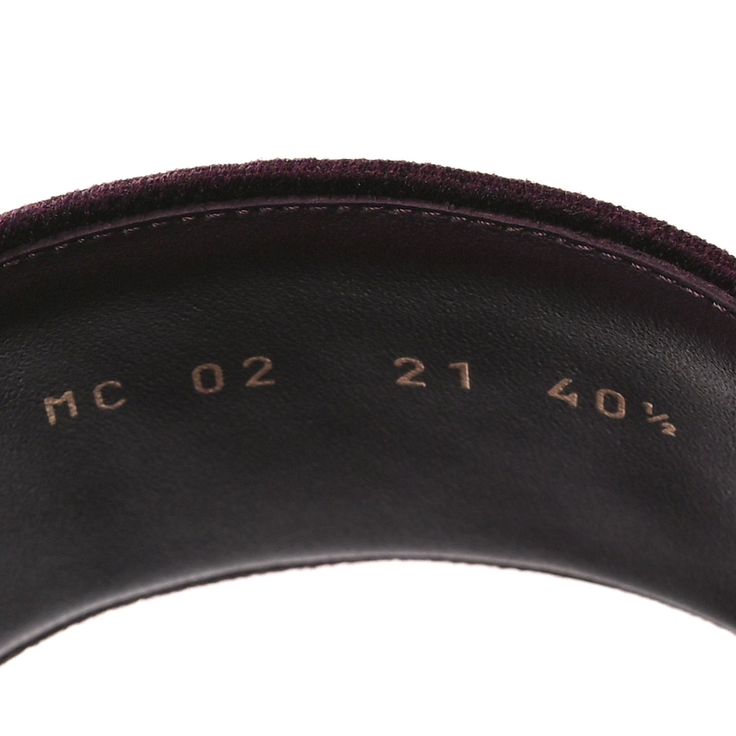 Canvas Embroidered Dway Mules Slide Sandals 40.5 Burgundy