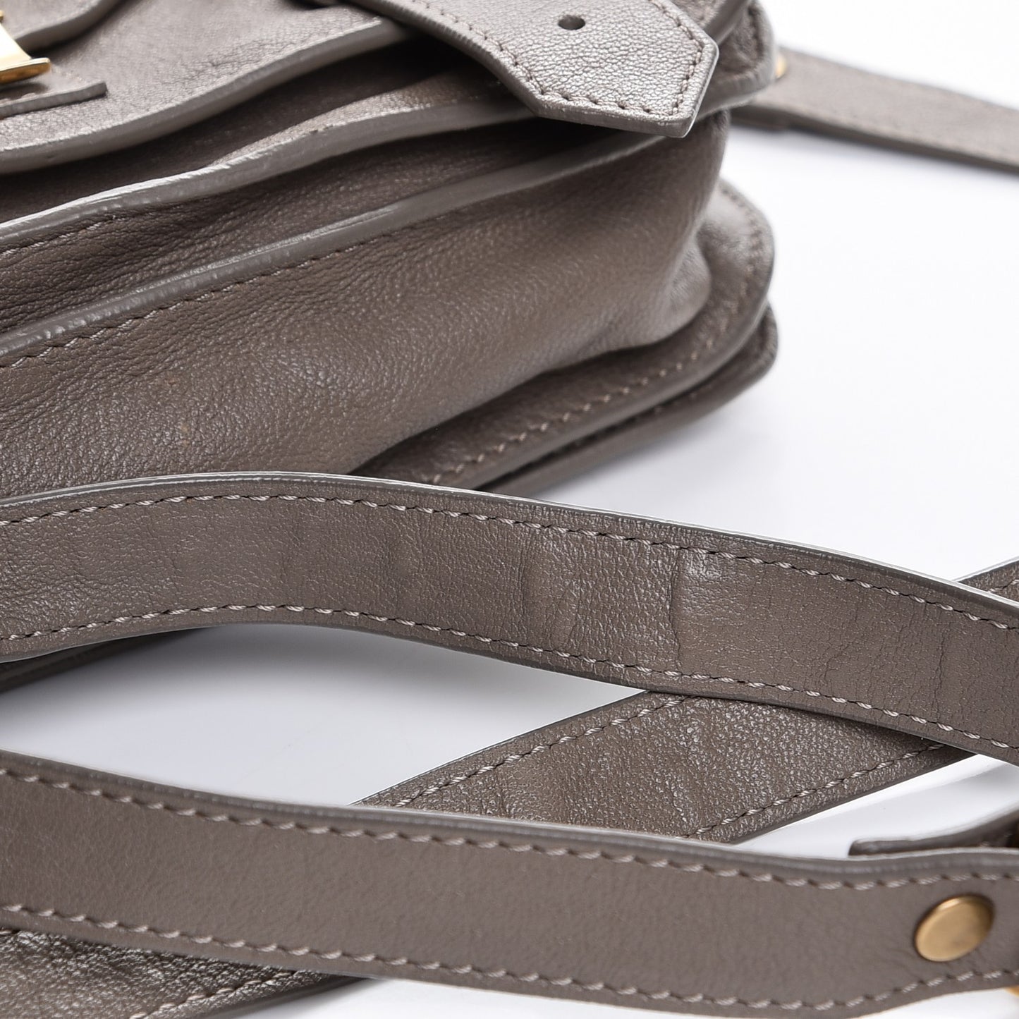 Lambskin PS1 Mini Pouch Messenger Smoke