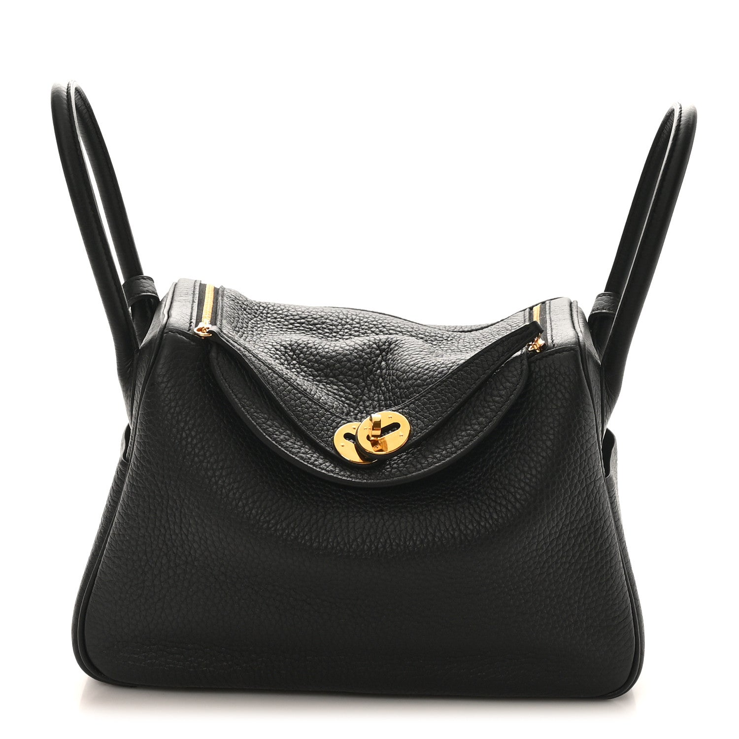Hermes Taurillon Clemence Lindy 26 Black 1 of 11