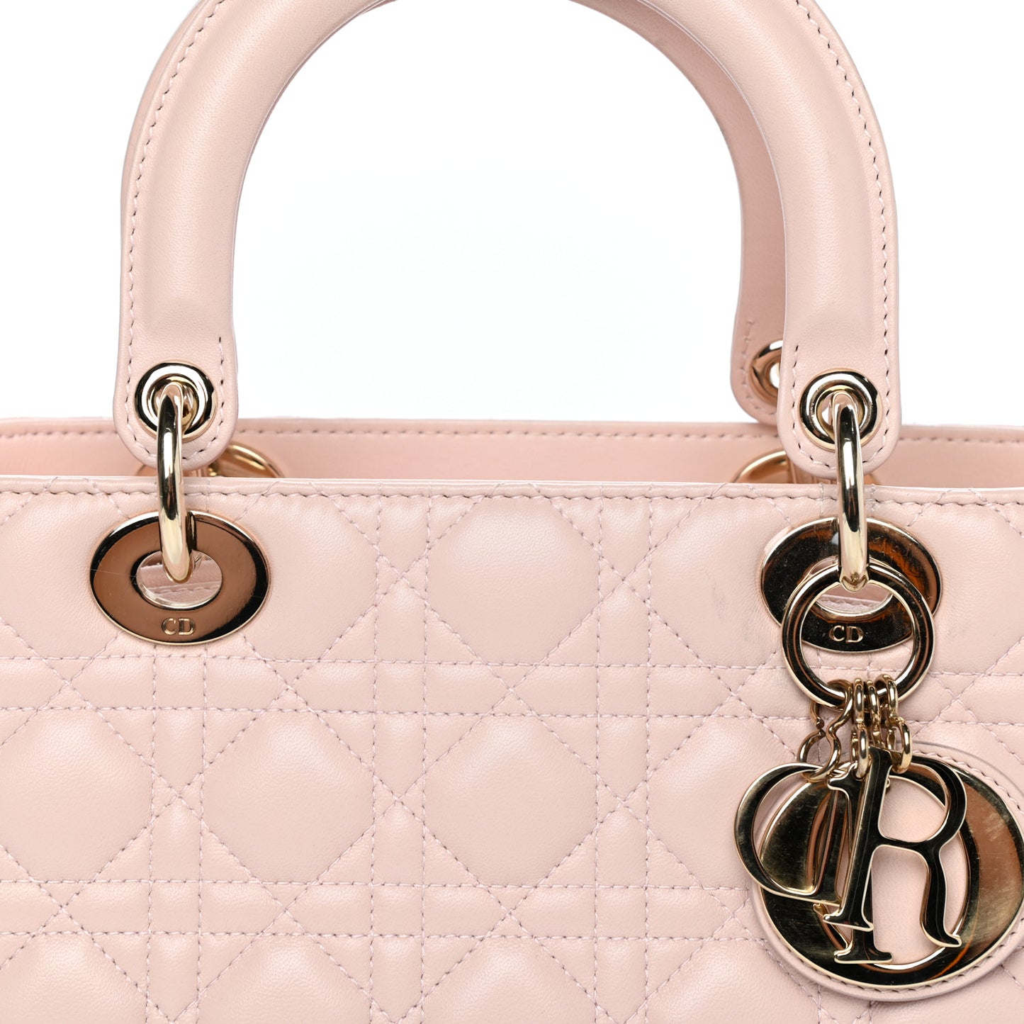 Lambskin Cannage Medium Lady Dior Light Pink