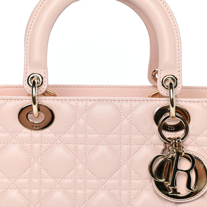 Christian Dior Lambskin Cannage Medium Lady Dior Light Pink 10 of 10