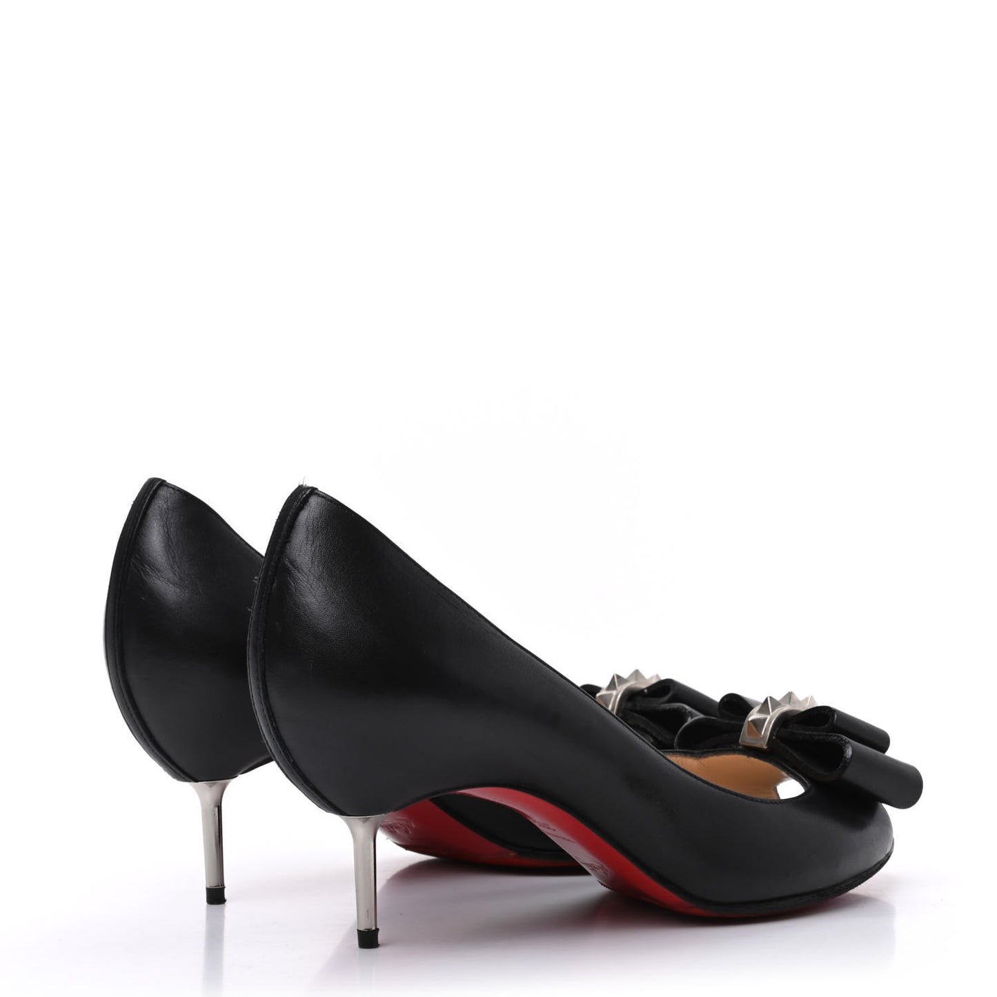 Calfskin VIP Couche Nodo 45 Pumps 36.5 Black Silver
