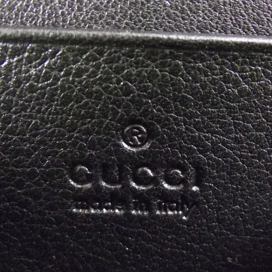 Guccissima Train Pass Case Wallet Black
