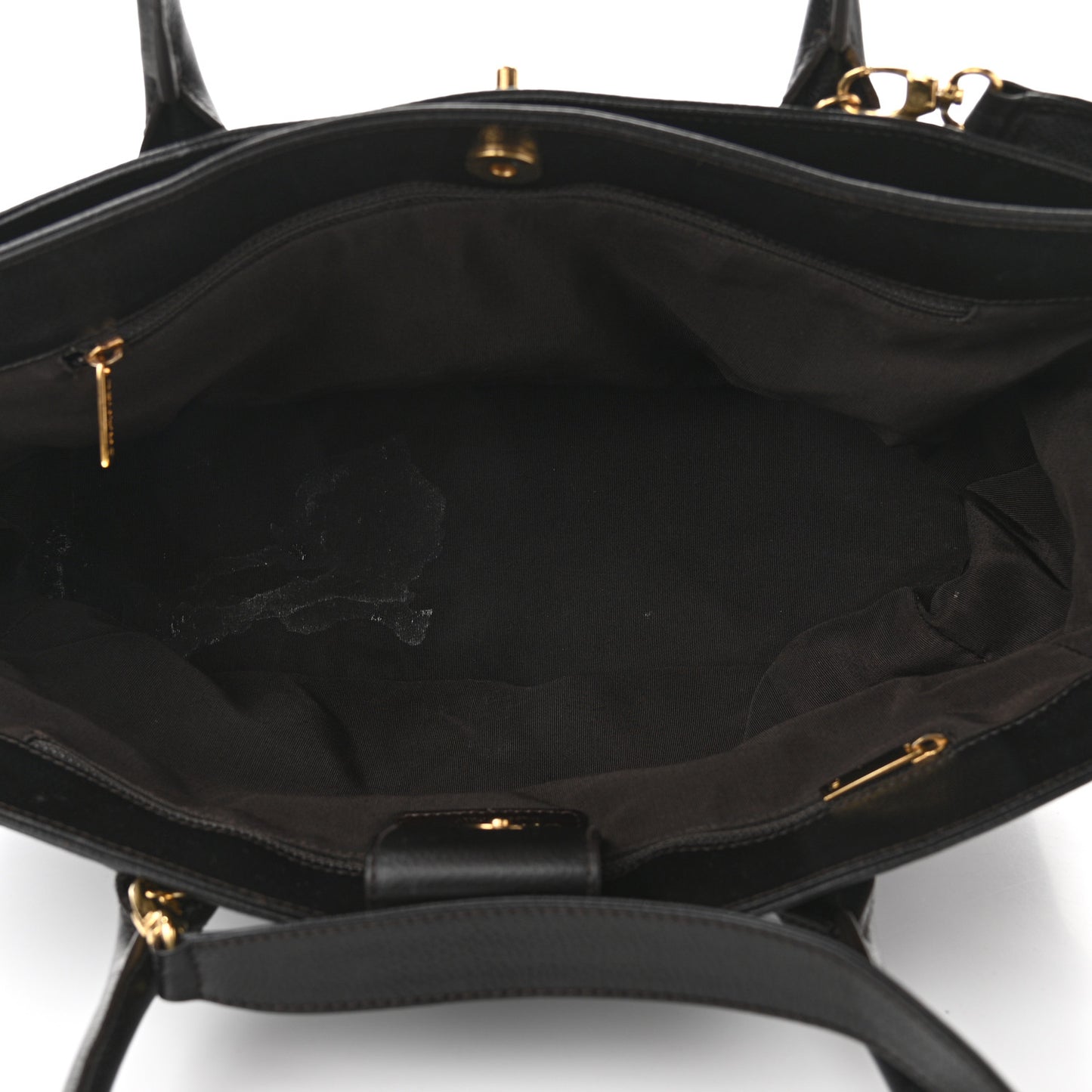 Calfskin Cerf Executive Shopper Tote Brown