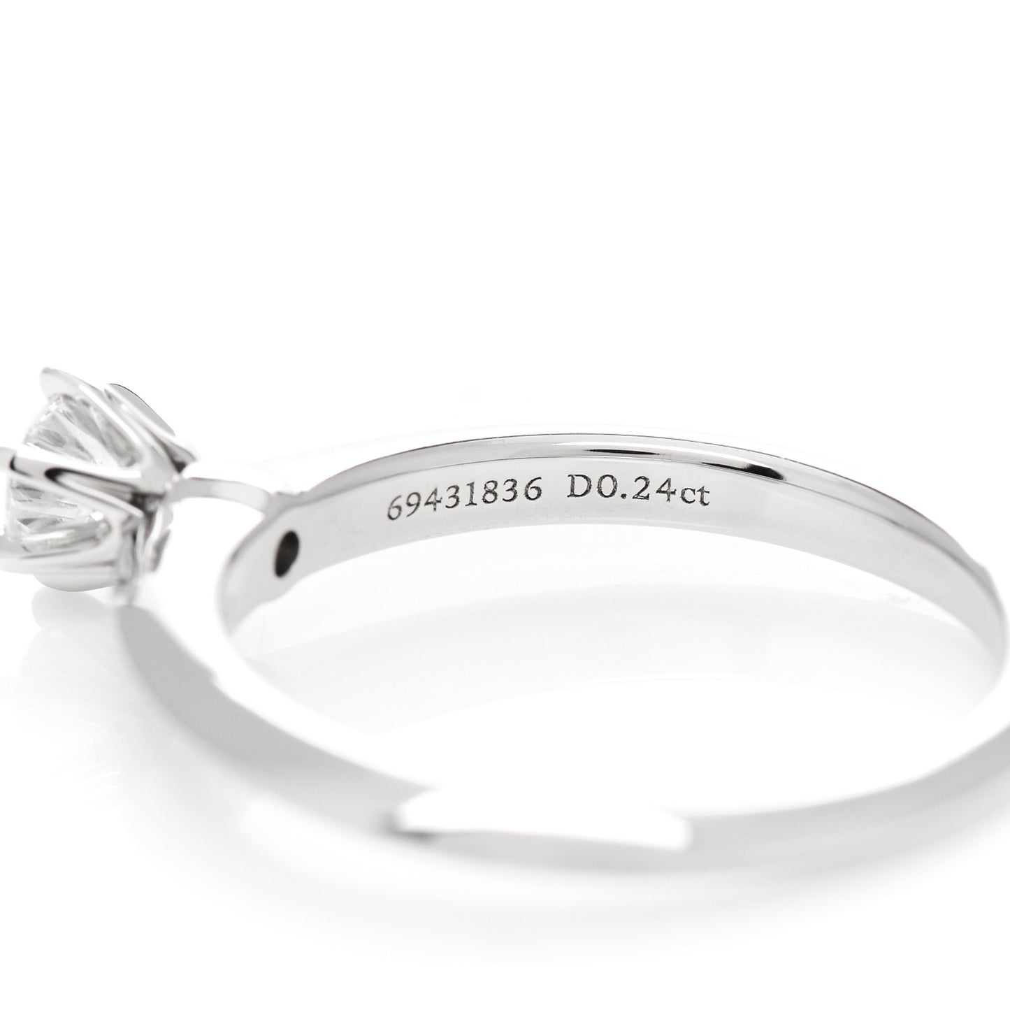 Platinum Diamond .24ct Solitaire Engagement Ring 49 5