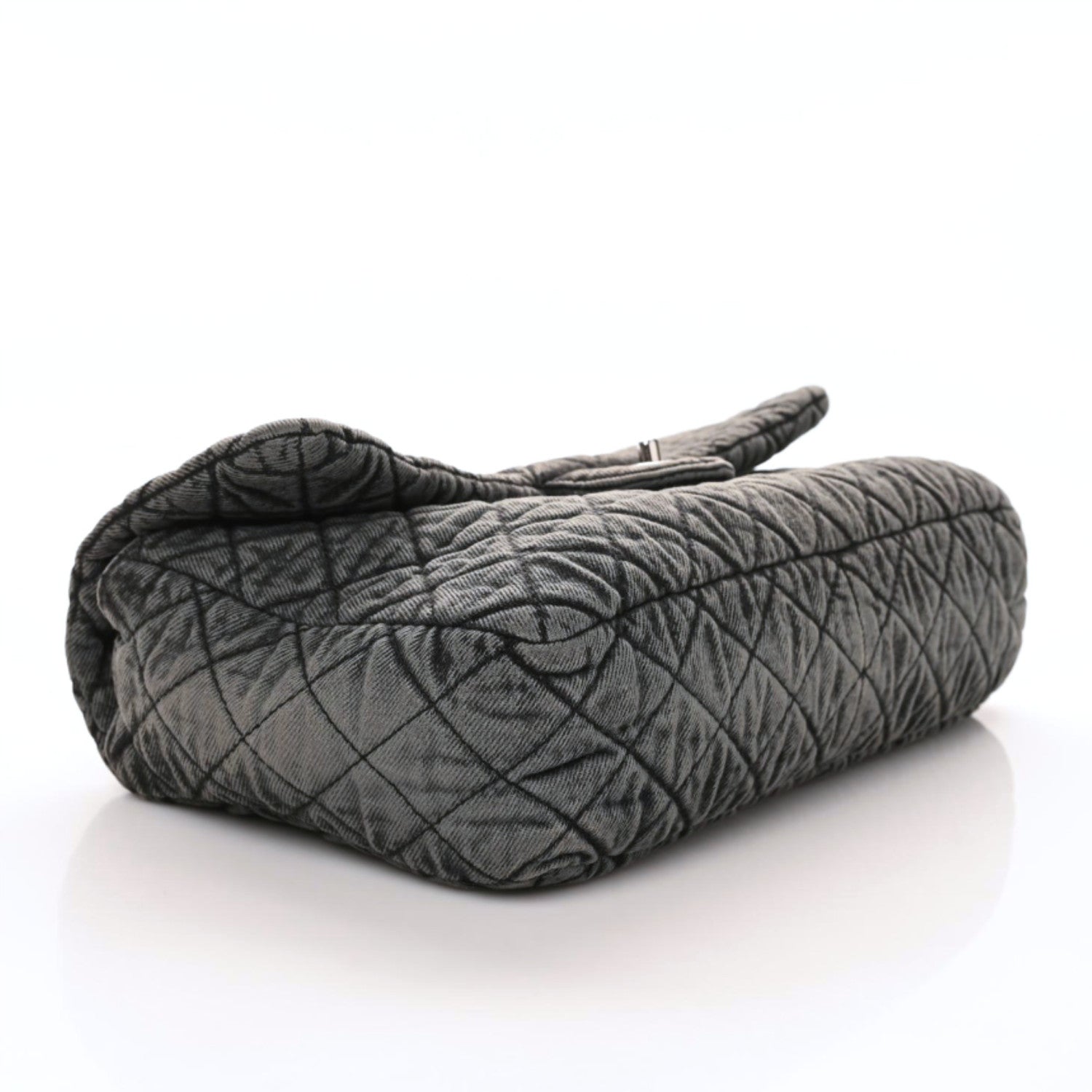Chanel Denim Quilted Denimpression Flap Grey Black 4 of 9