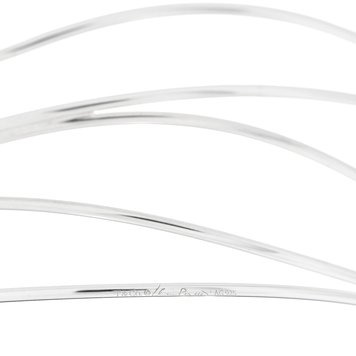 Sterling Silver Elsa Peretti Five Row Wave Bracelet