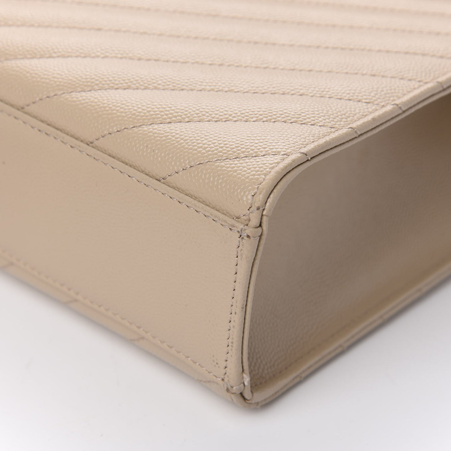 Grain De Poudre Matelasse Chevron Large Monogram Satchel Nude Powder