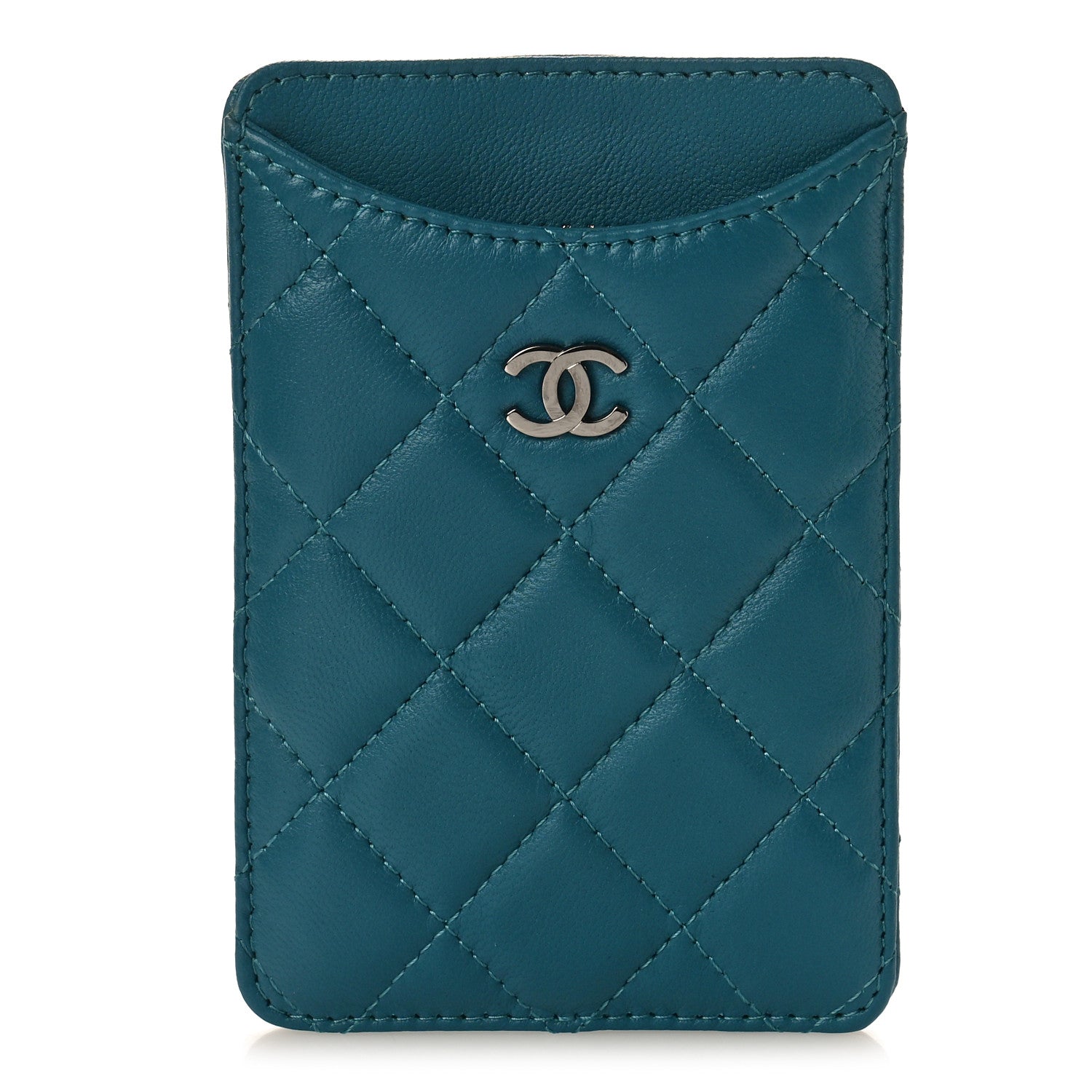 Chanel Caviar Quilted Phone Holder Turquoise 1 of 10