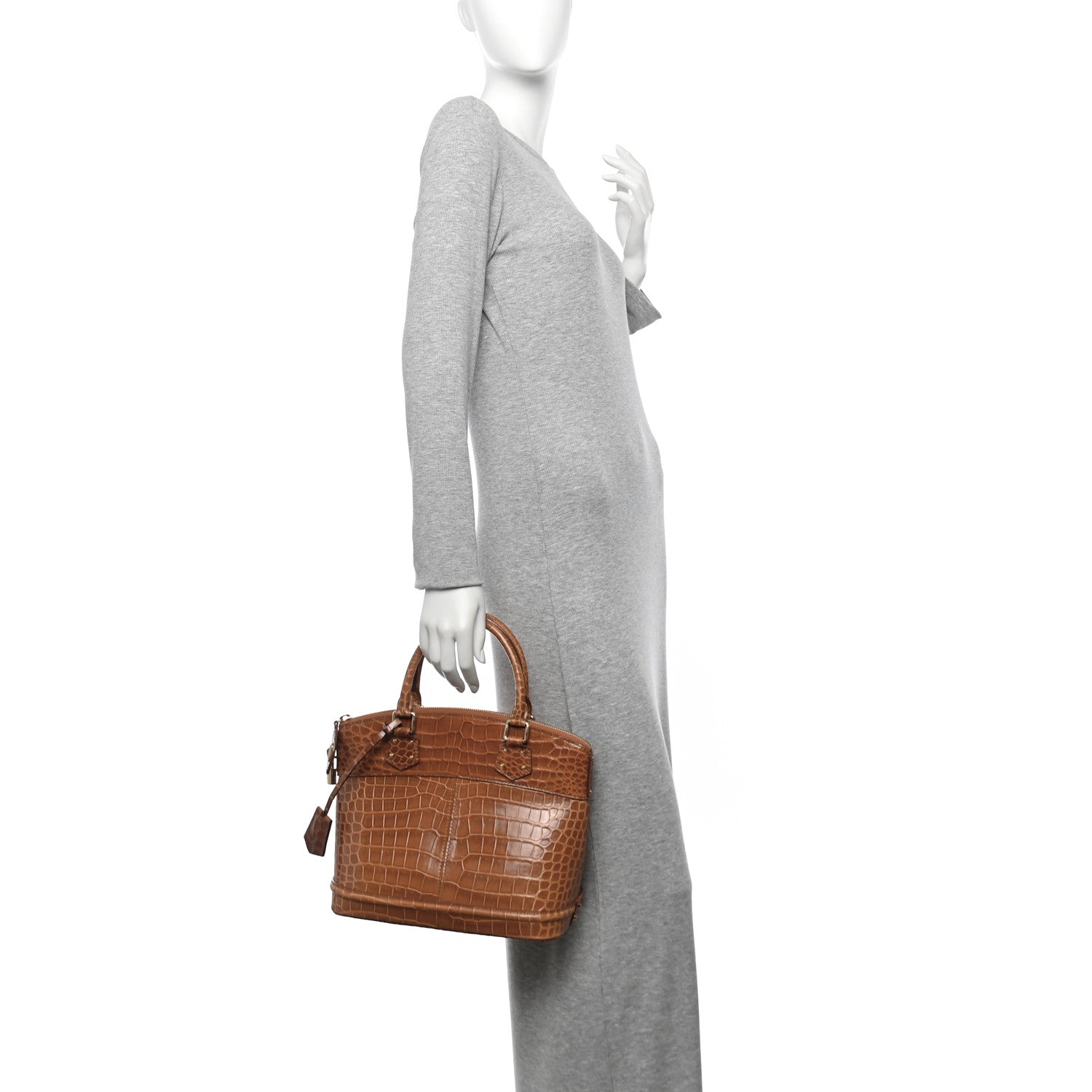 Louis Vuitton Crocodile Lockit PM Brown 2 of 10