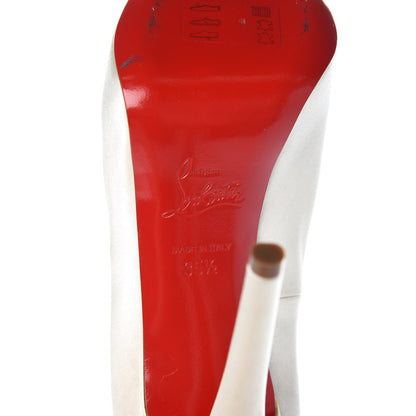Christian Louboutin Satin Very Prive 120 Pumps 35.5 Ivory 6 of 10