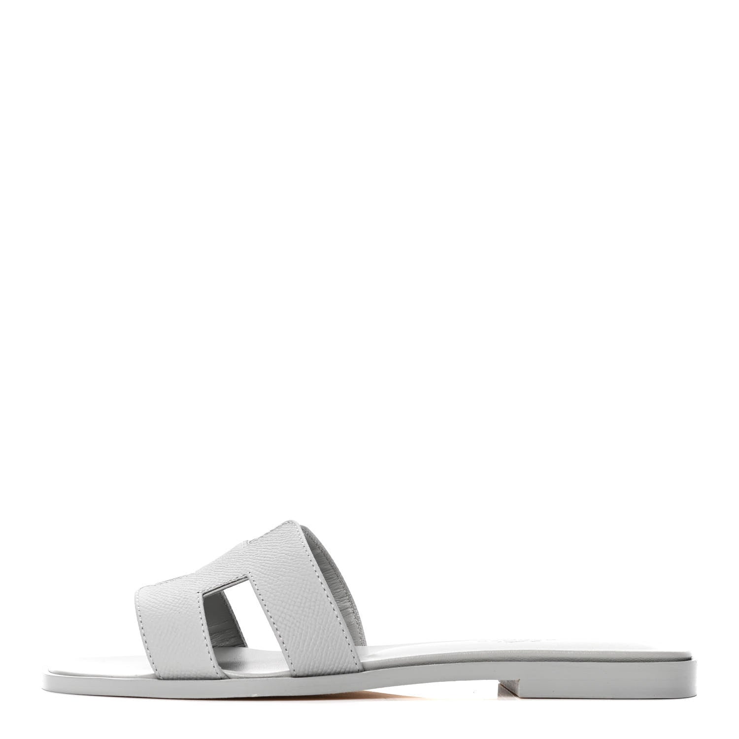 Hermes Epsom Oran Sandals 37 Bleu Glacier 1 of 4