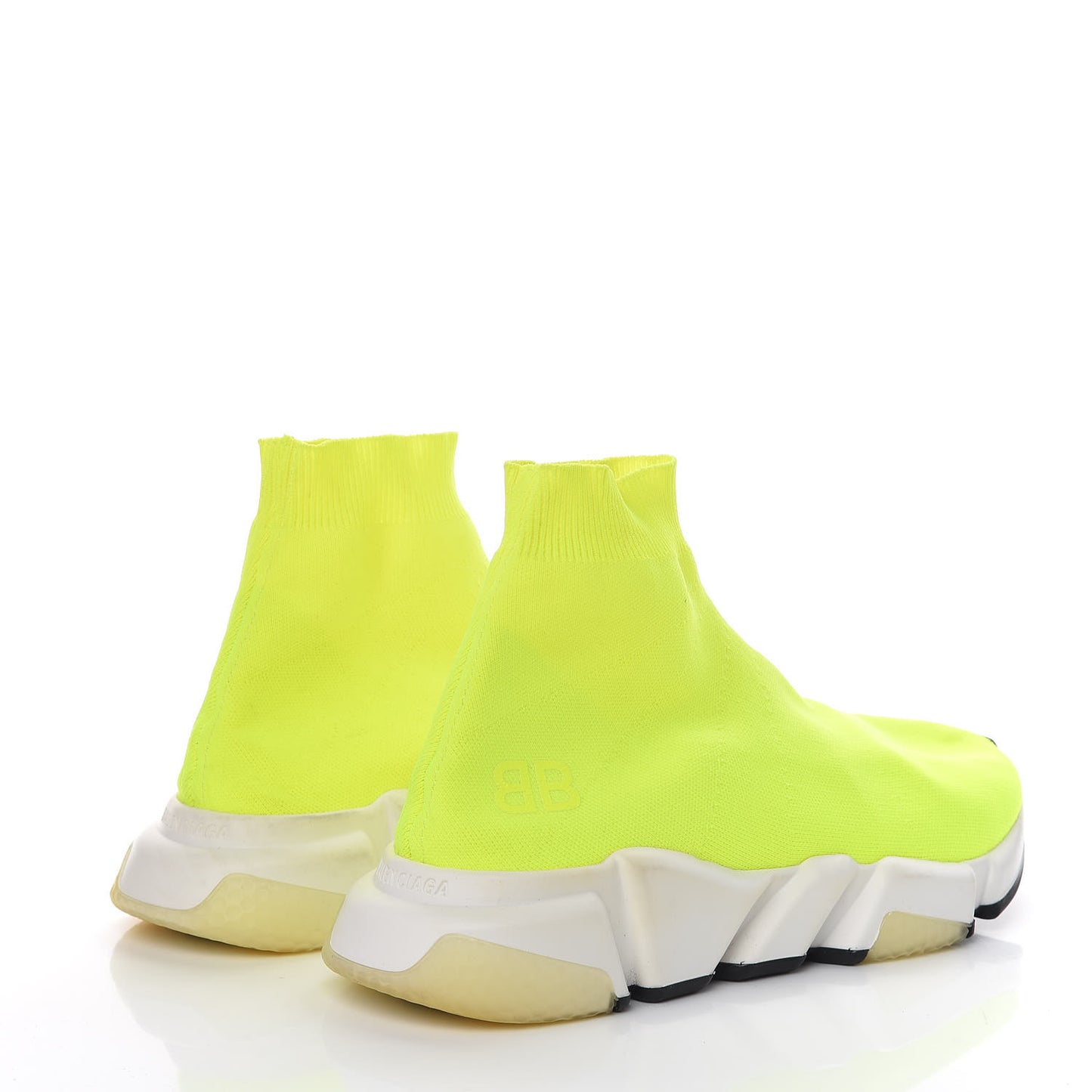 Neoprene Knit Womens Speed Sneakers 40 Yellow Fluo
