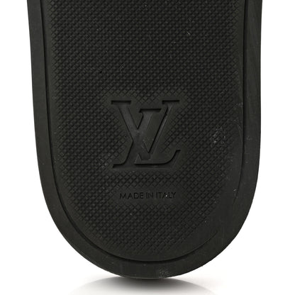 Louis Vuitton Rubber Monogram Eclipse Mens Waterfront Mules 9.5 Black 8 of 9